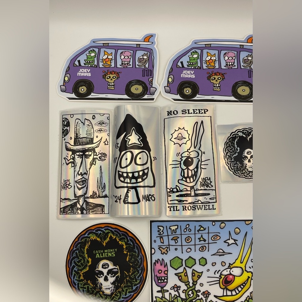 JOEY MARS Rare Vintage, sticker LOT, postcard, Grateful Dead stickers, artwork​ - Picture 3 of 4